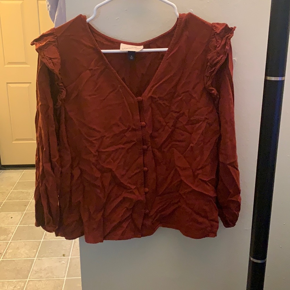 Burnt orange/burgundy top